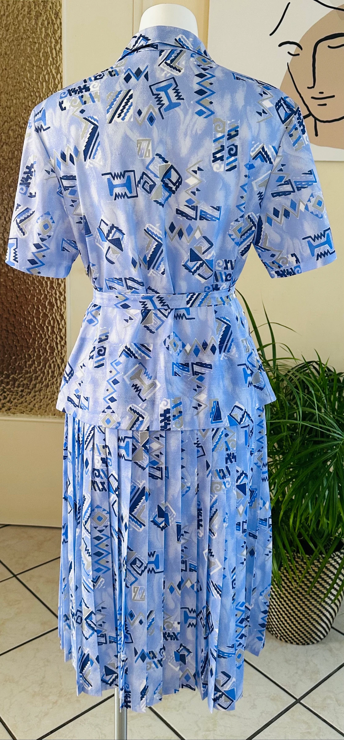 Vestido Plissado Vintage com Cinto Tamanho 38/40 – Fabricação Francesa – NOVO – photo 11